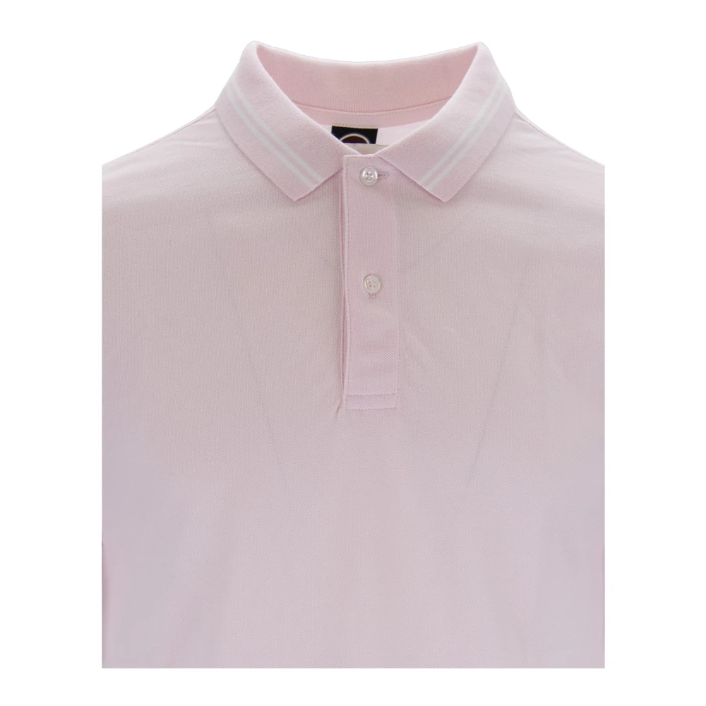 Colmar Heren Button Polo Shirt Pink Heren