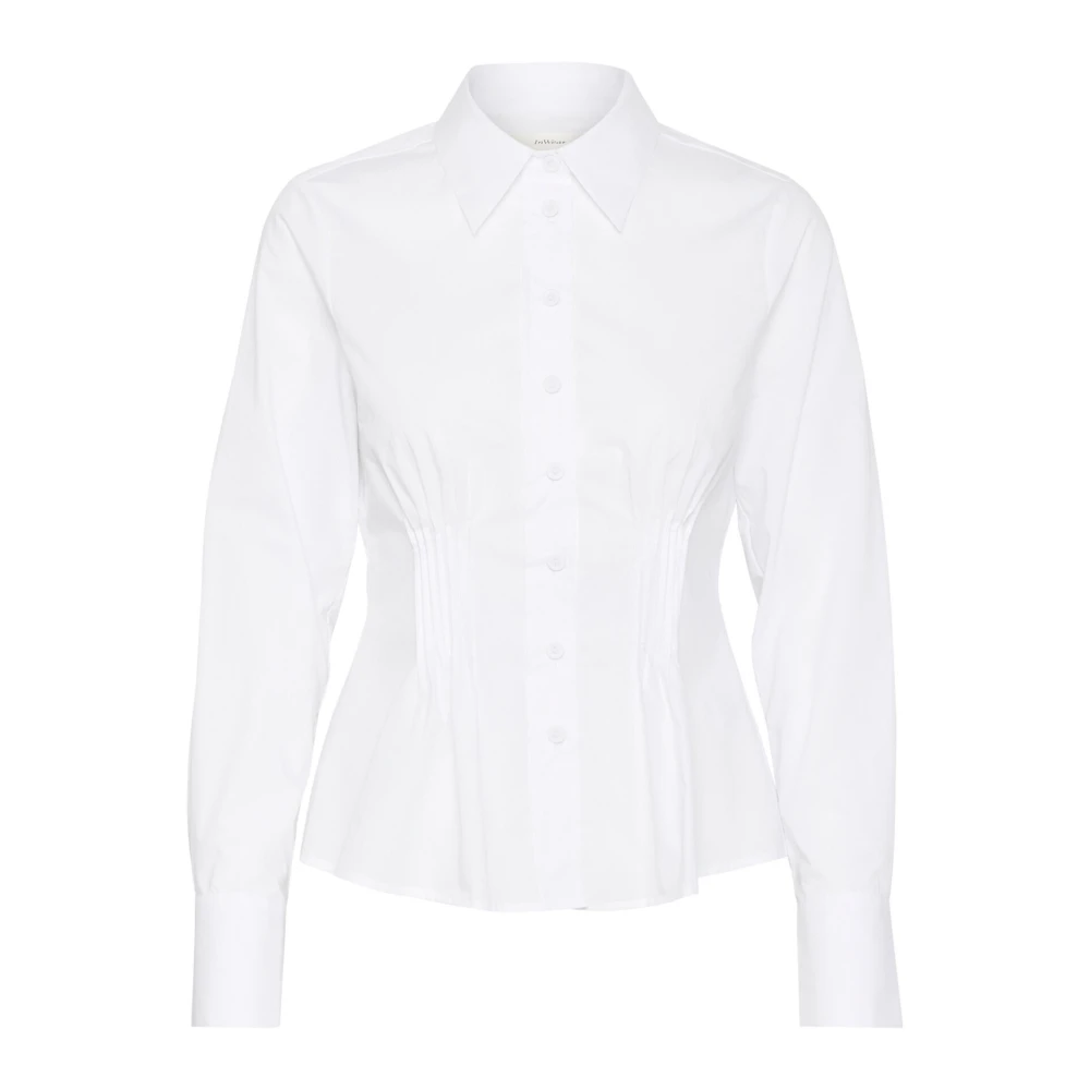 InWear Vrouwelijke Aansluitende Blouse Puur Wit White Dames