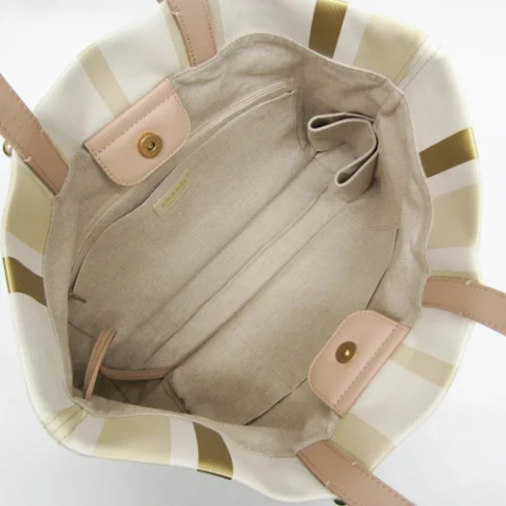 Chanel Vintage Pre-owned Canvas totes Beige Dames