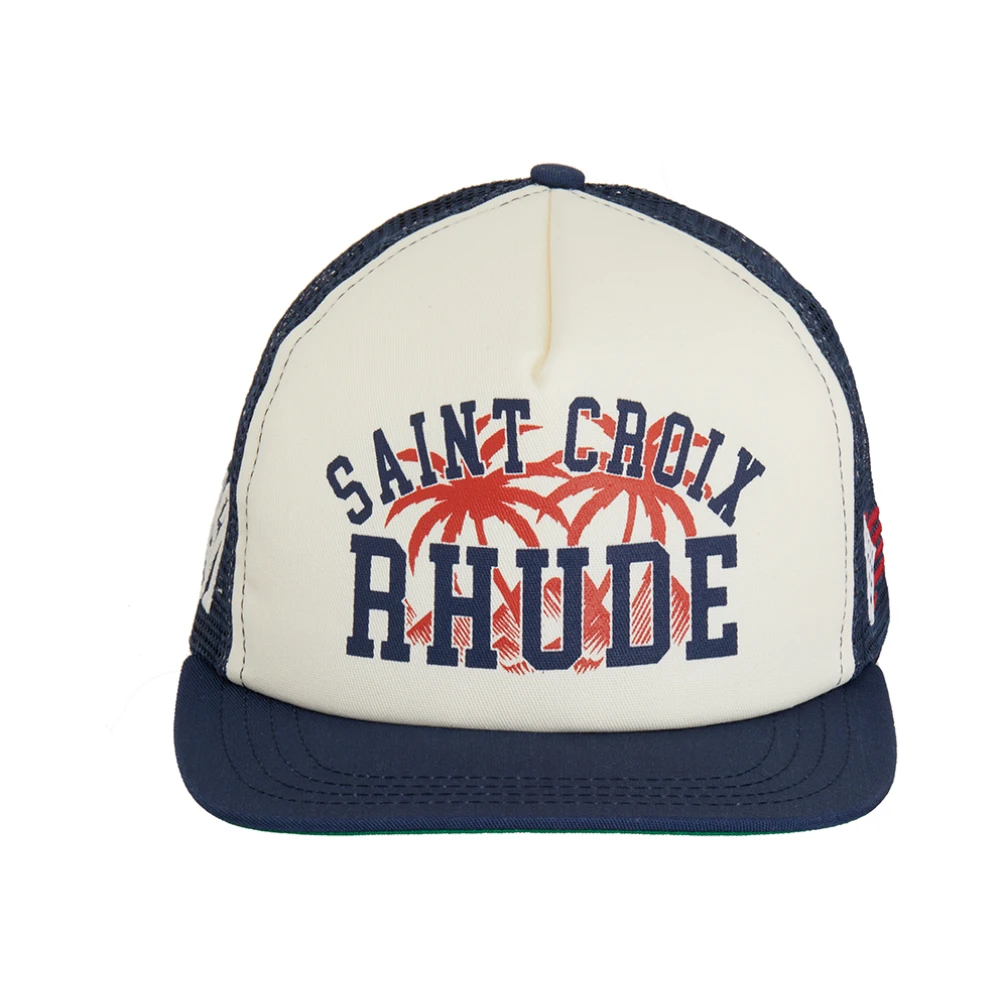Rhude Trucker Hat Saint Croix White Unisex