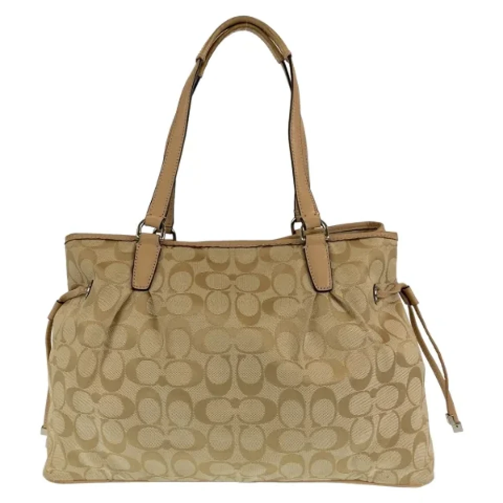 Coach Pre-owned Canvas handbags Beige Dames