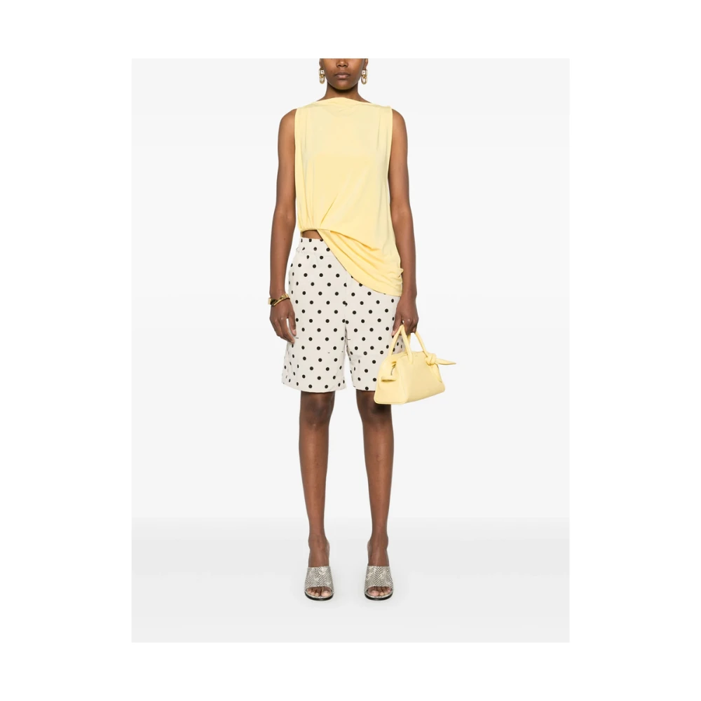 Jacquemus Beige Elastische Taille Shorts Beige Dames