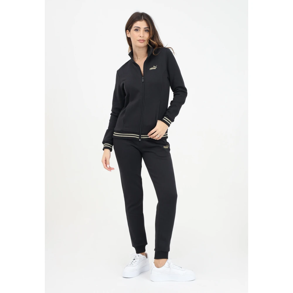 Puma Sportief Glitter Trainingspak voor vrouwen Black Dames