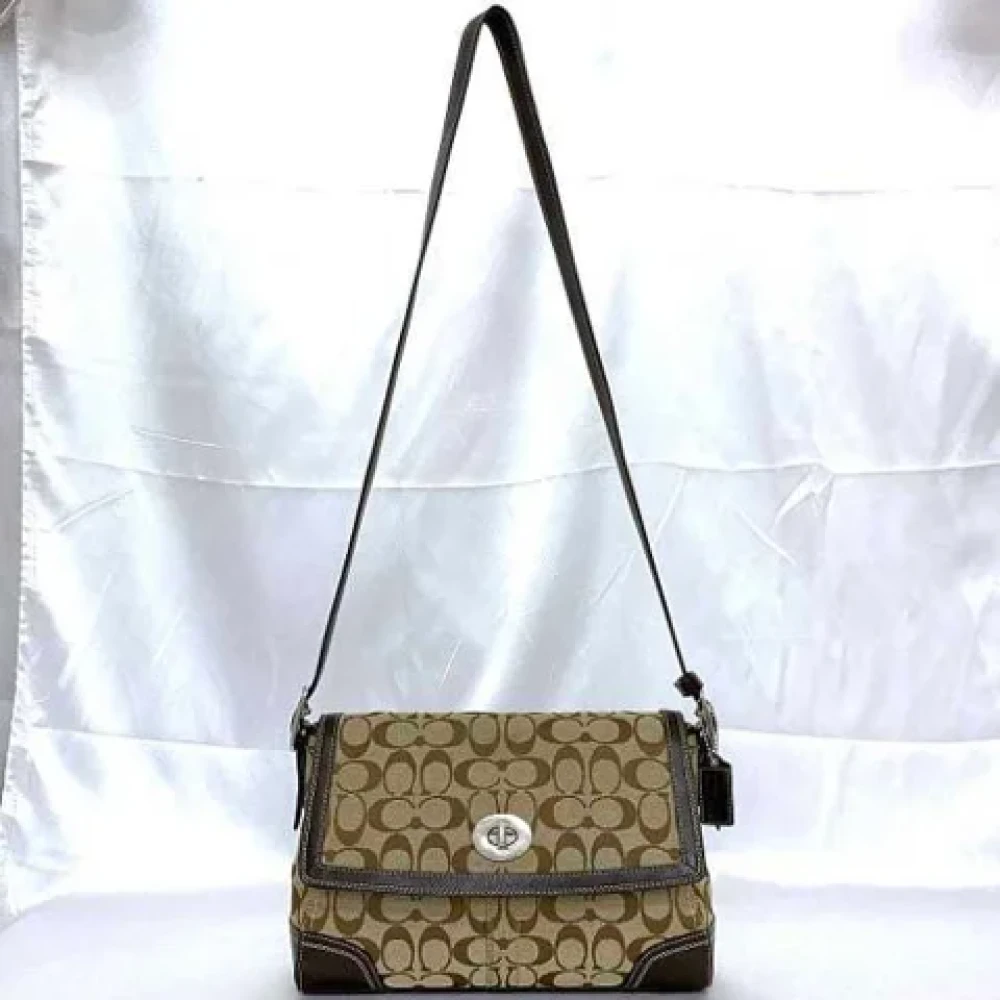Coach Pre-owned Canvas shoulder-bags Brown Dames