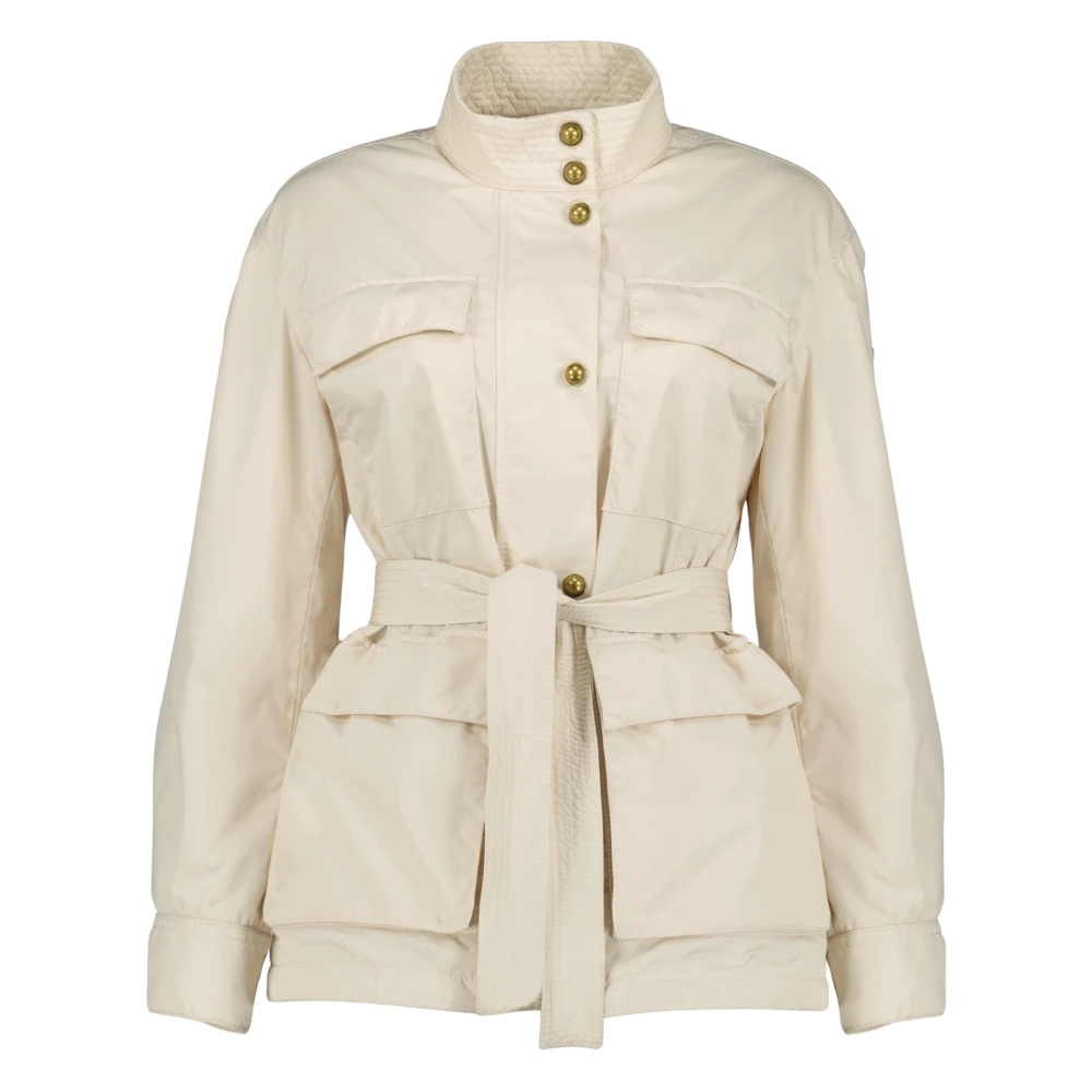 Moncler , Light Jackets, Female, Beige, M, Maitake Belted Jacket
