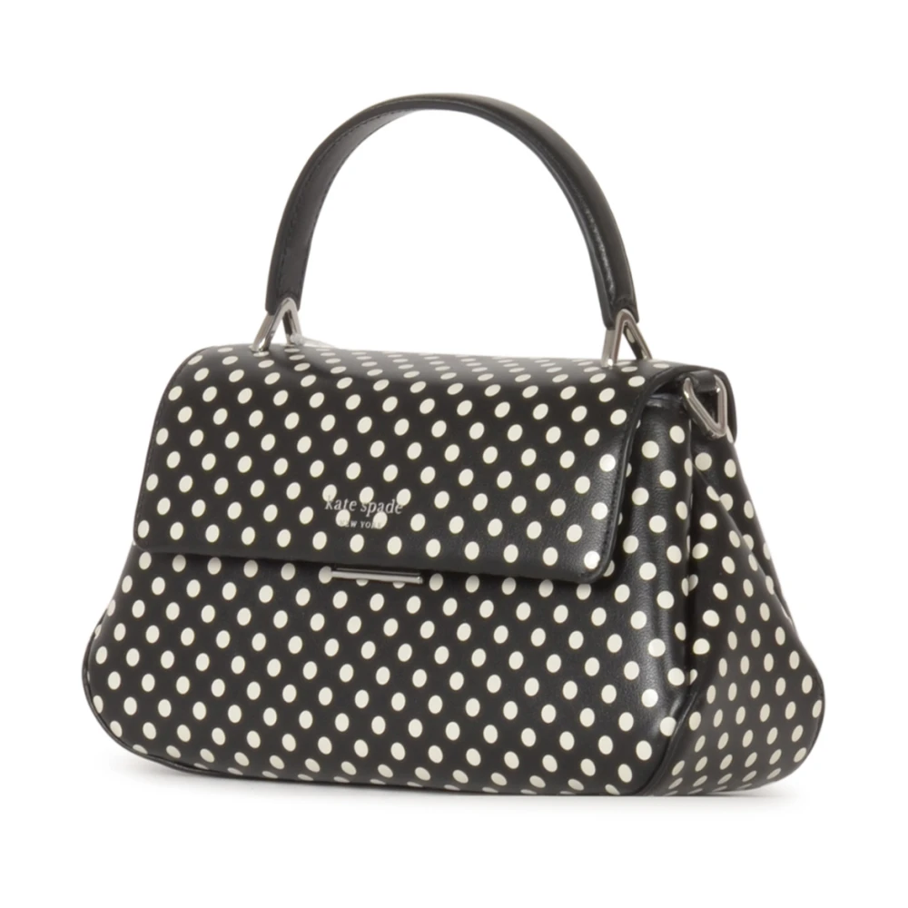 Kate Spade Grace Dot Leren Top Handvat Tas Black Dames