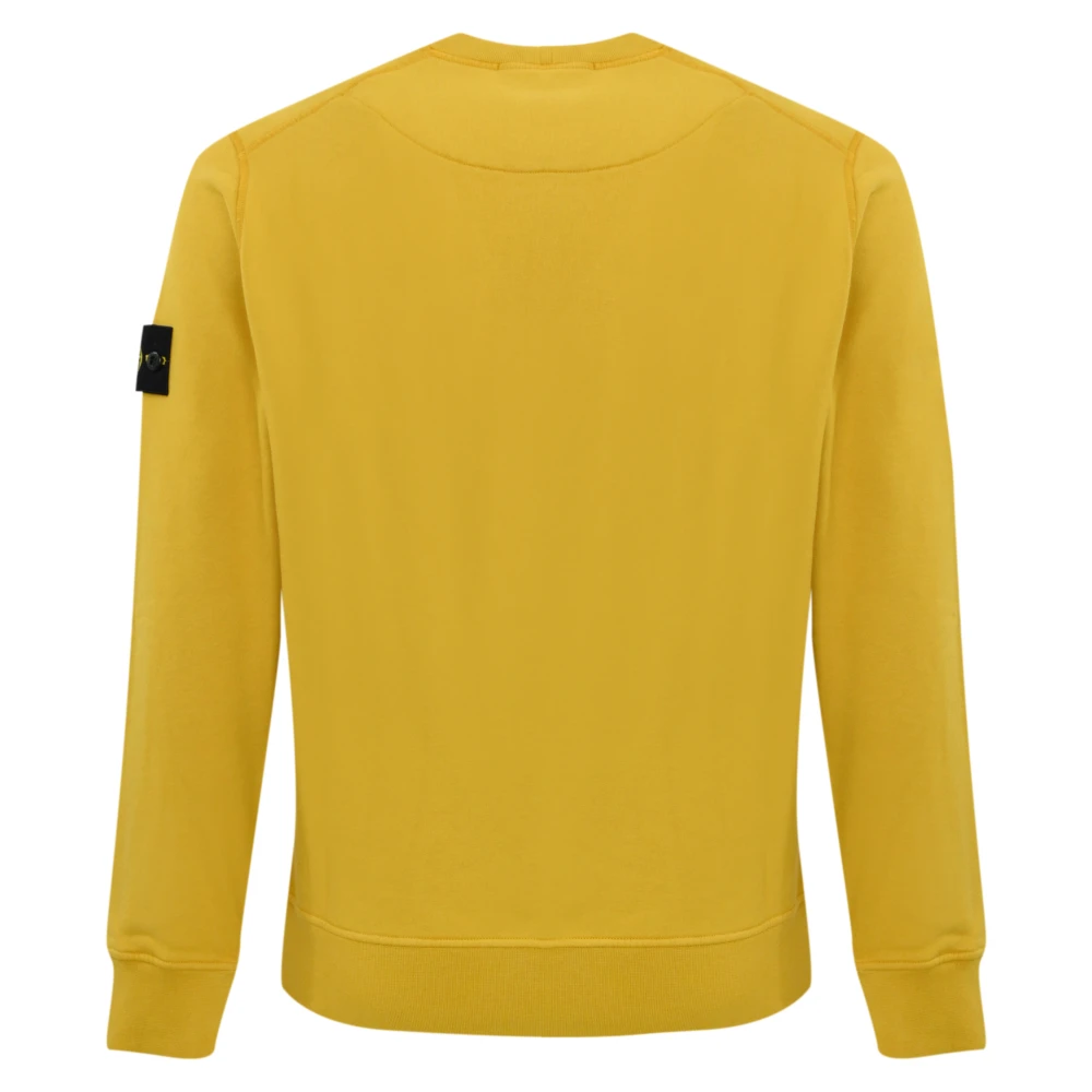 Stone Island Mosterdgele Crewneck Sweater Yellow Heren