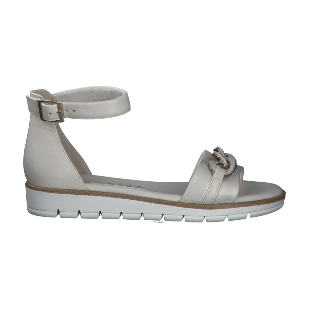 Marco Tozzi Women's Beige Flat Sandals For