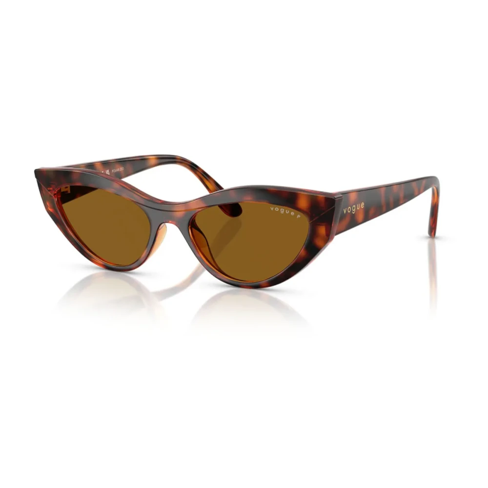 Vogue Unisex Brown Cat-Eye Sunglasses With Polarized Lenses