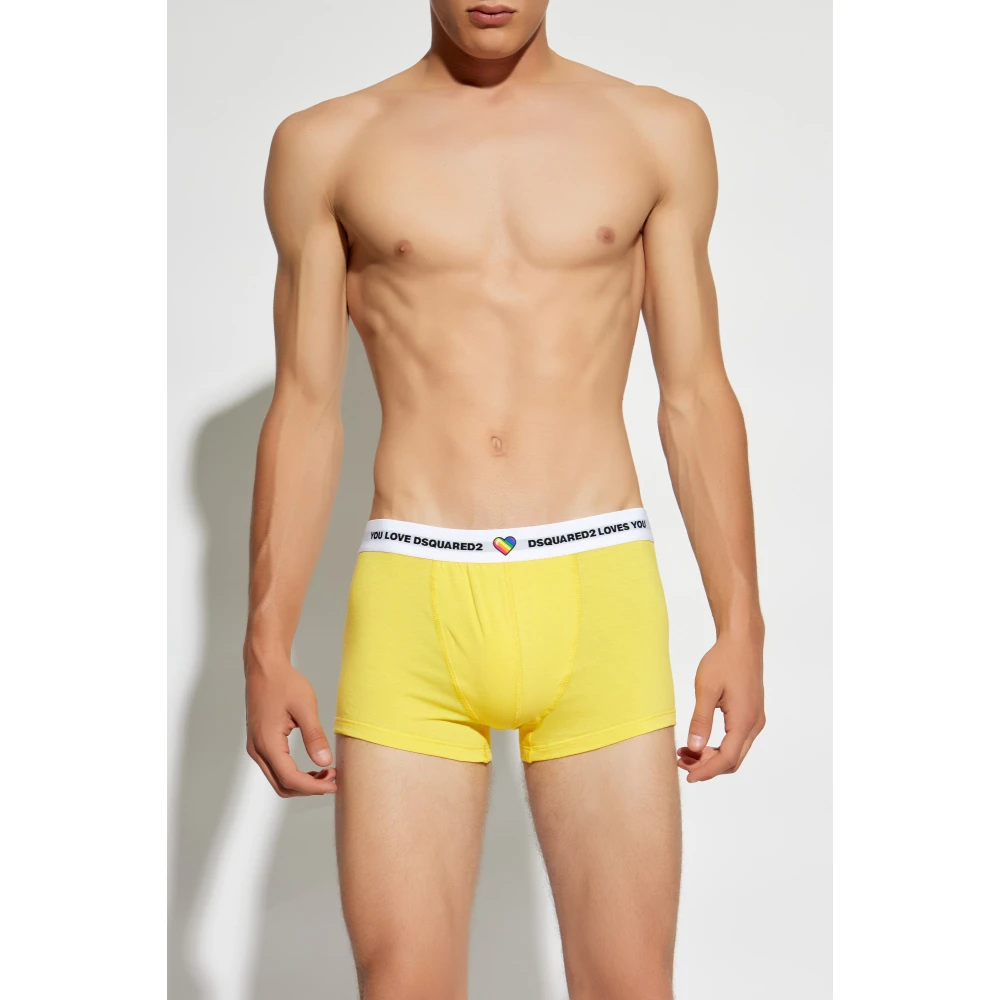 Dsquared2 Slips met logo Yellow Heren