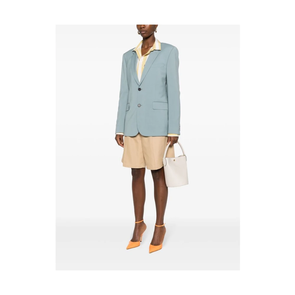 Longchamp Beige Leren Bucket Bag met Gouden Hardware Beige Dames