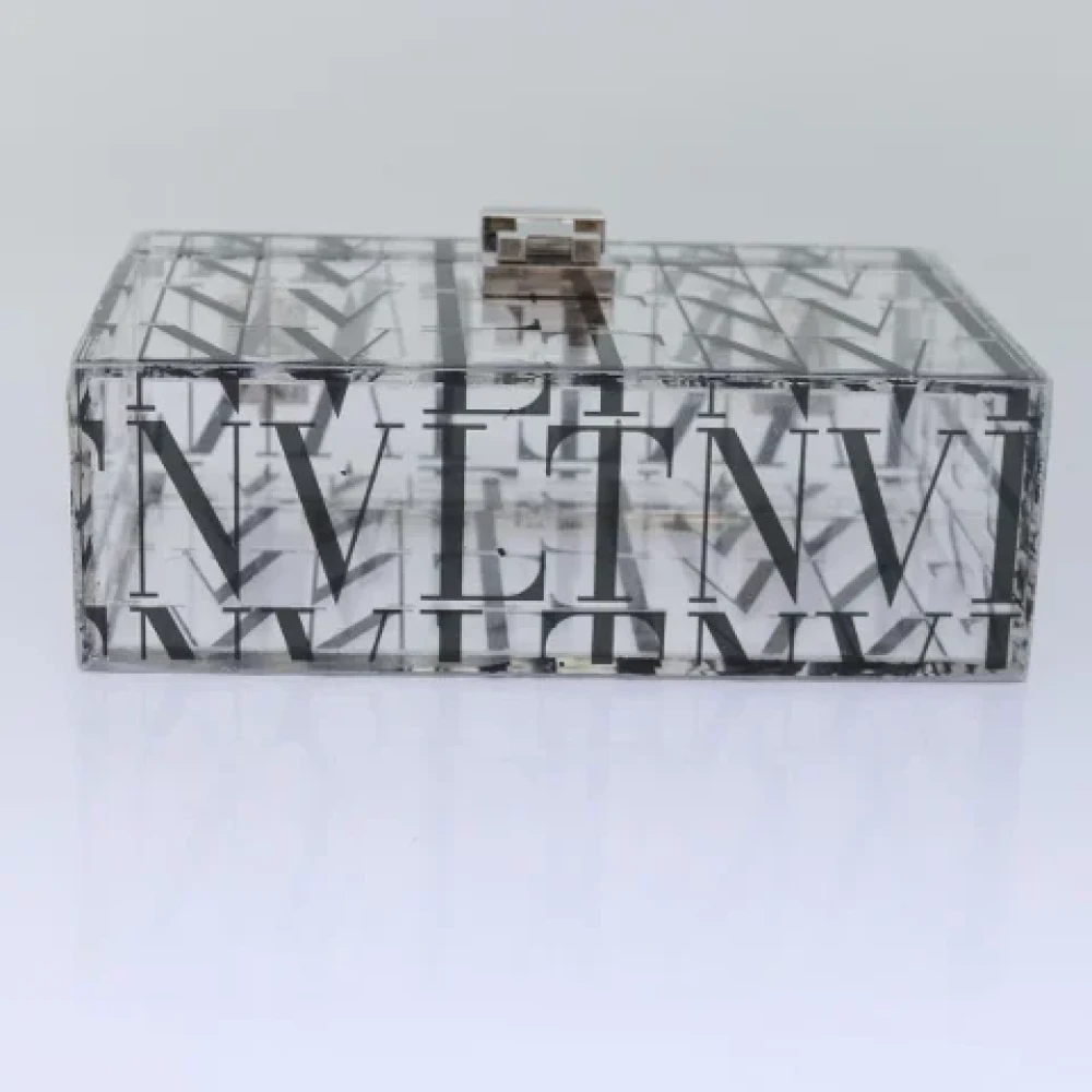 Valentino Vintage Pre-owned Plastic crossbody-bags Gray Dames