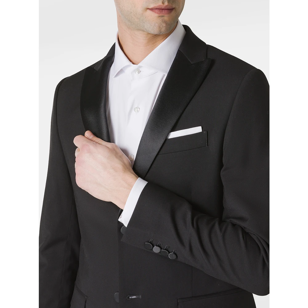 Daniele Alessandrini Zwarte blazer heren bovenkleding Black Heren