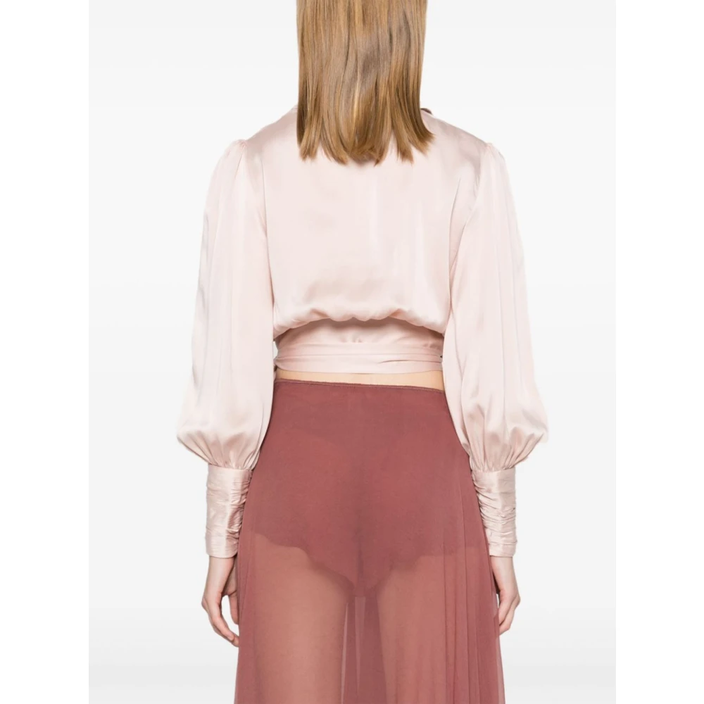 Zimmermann Roze wikkeltop Elegant Ontwerp Pink Dames