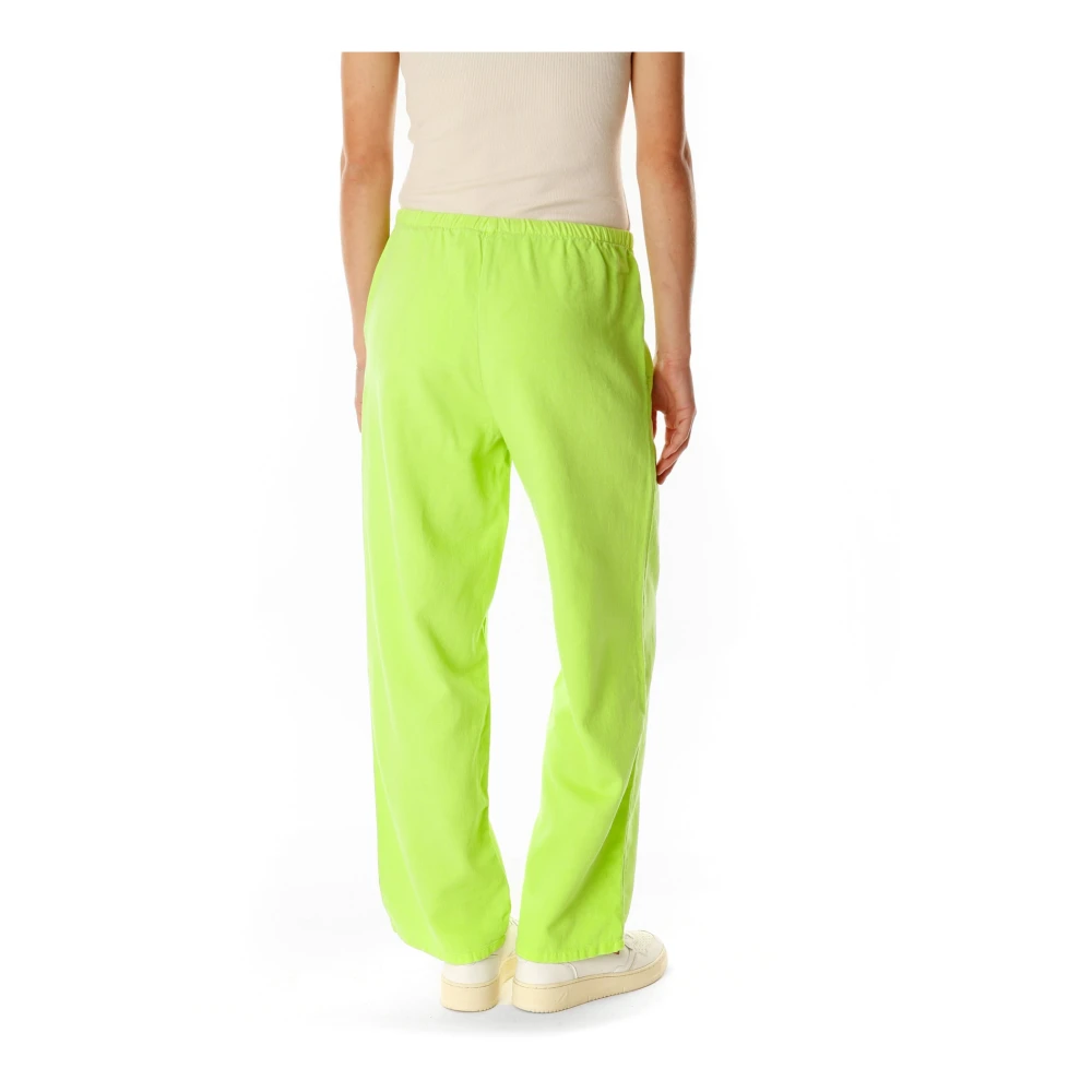 American vintage Relaxed Fit broek met elastische taille Yellow Dames