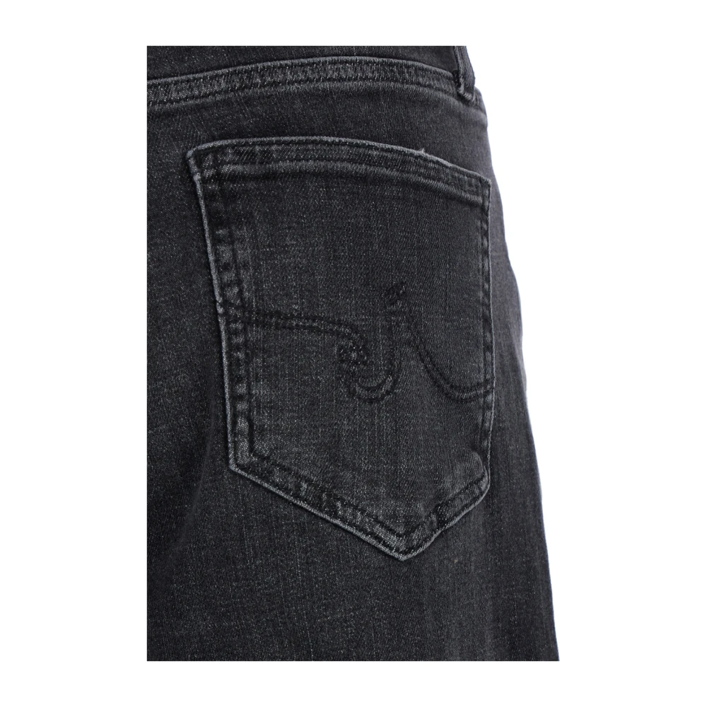 adriano goldschmied Grijze Denim Jeans met Logo Patch Gray Dames
