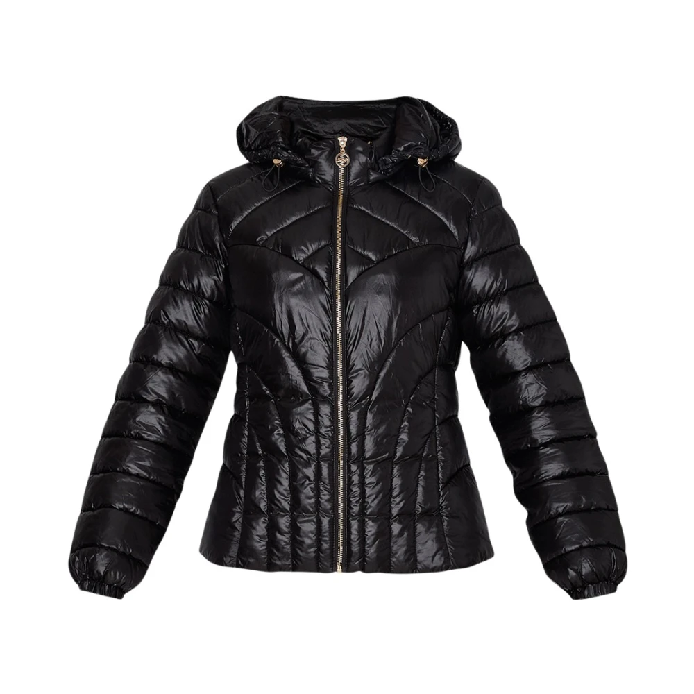 Liu Jo Gewatteerde Hoodie Jas Black Dames