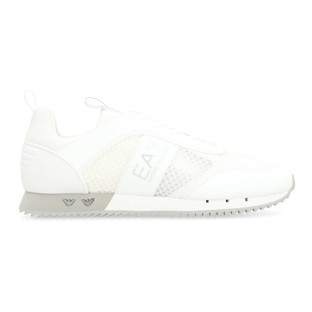 Emporio Armani Ea7 Men's White Vegan Leather Low-Top Trainers