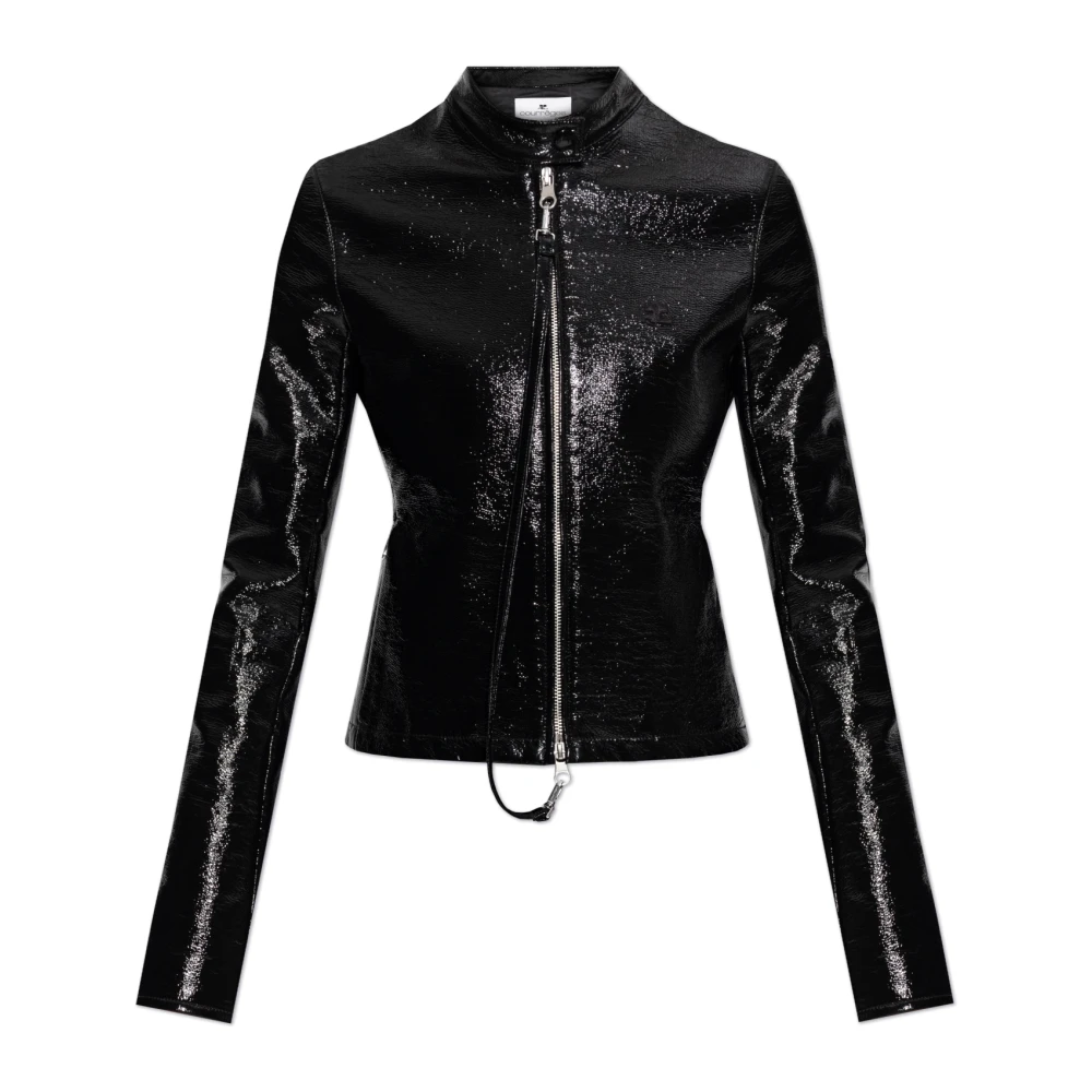 Courrèges Jas met logo Black Dames