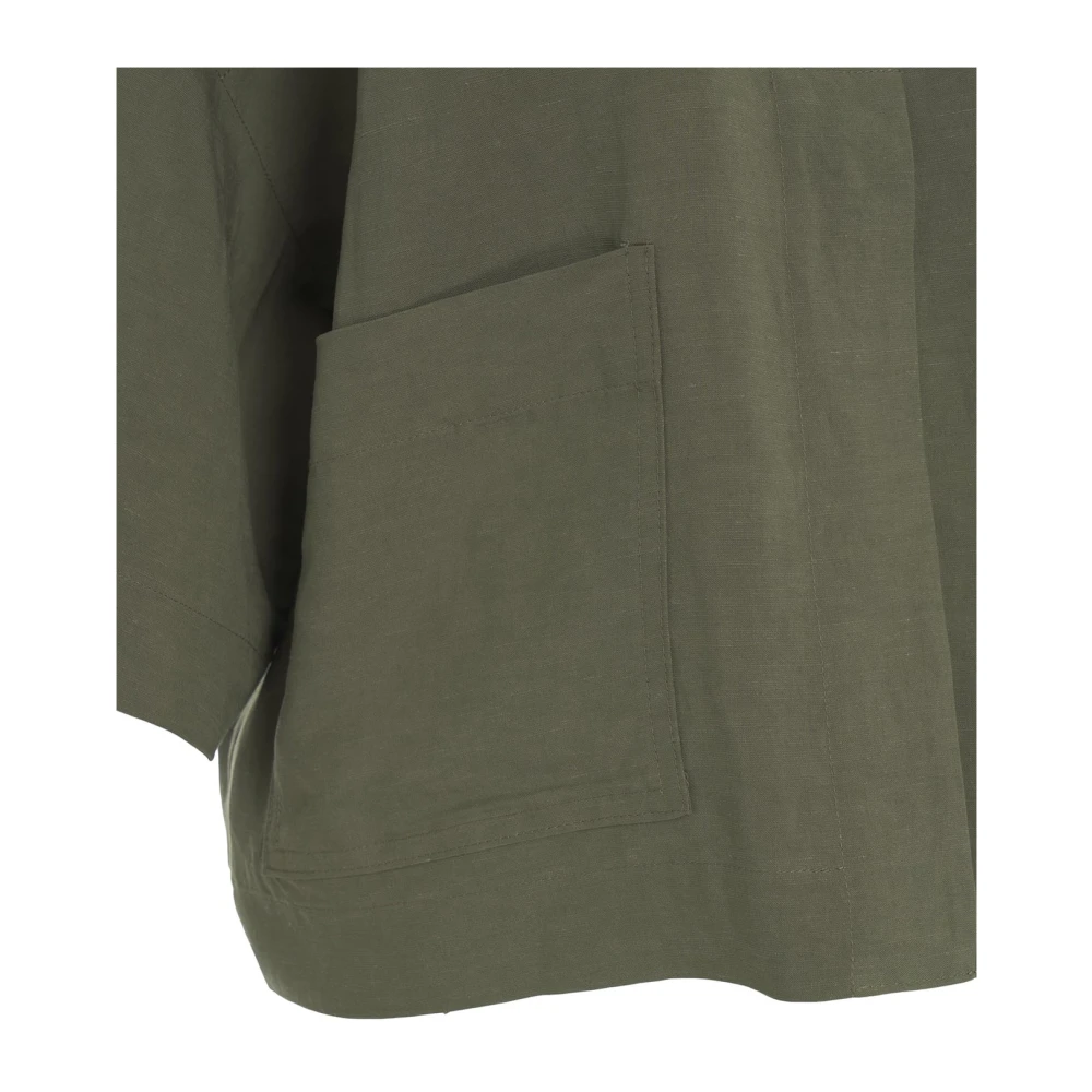 8pm Groene Linnen Blend Blouse Green Dames