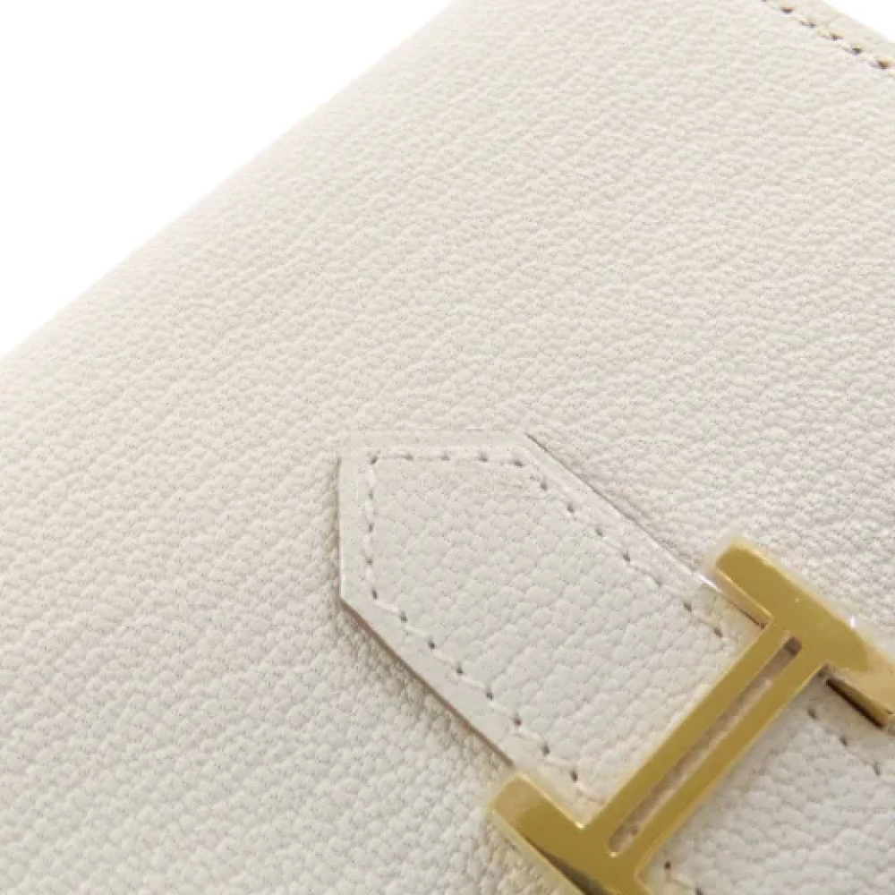 Hermès Vintage Pre-owned Leather wallets White Dames
