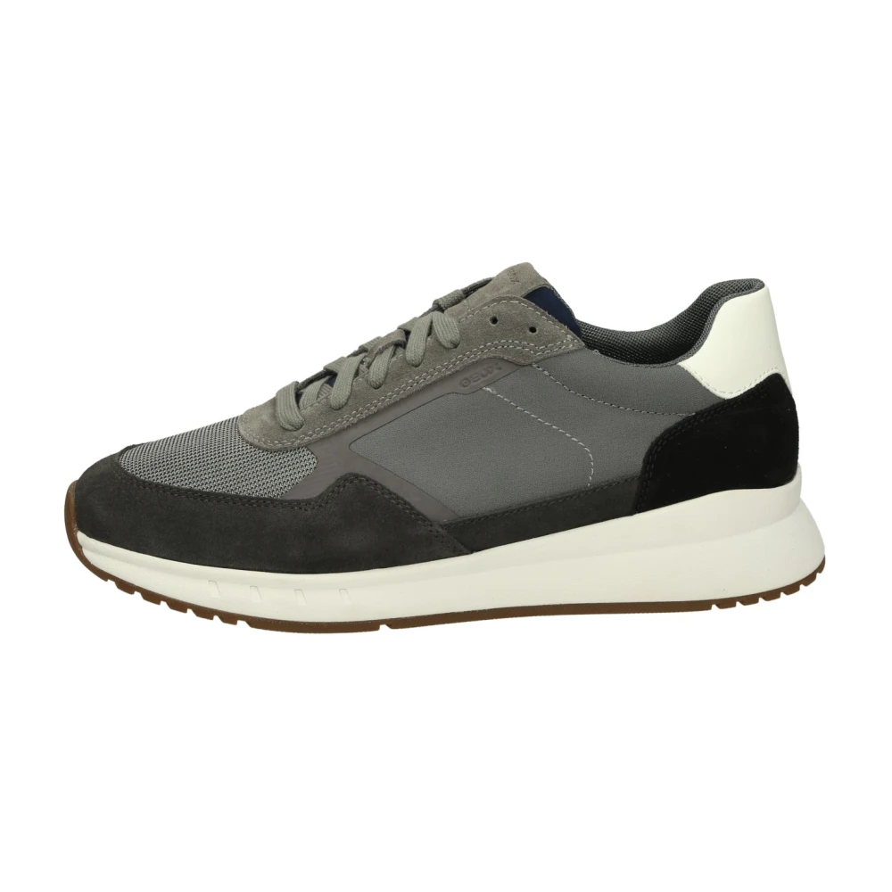Geox Lage Sneakers van Stof Heren Schoenen Grijs