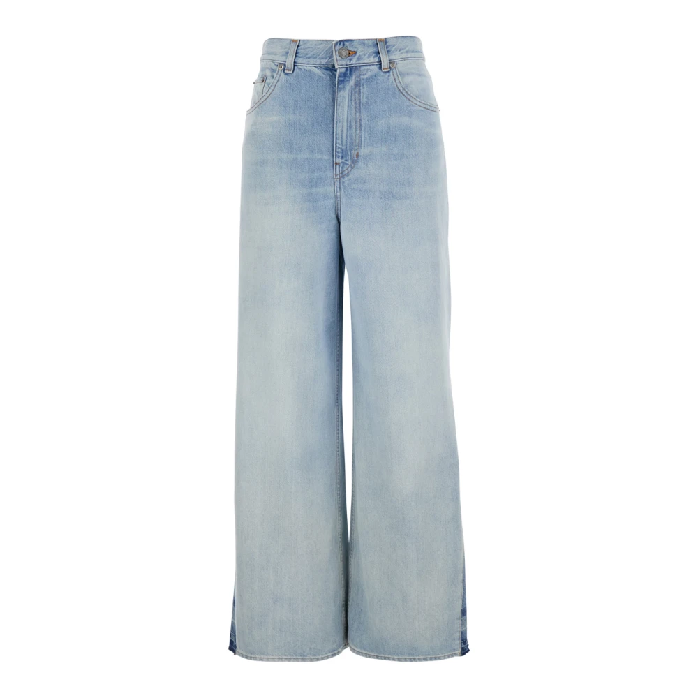 Chloé Hoge Taille Lichtblauwe Denim Jeans Blue Dames