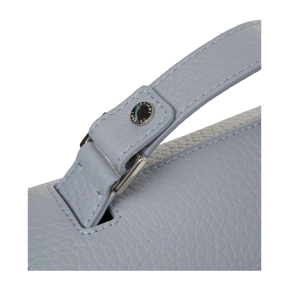 Orciani Blauwe Leren Handtas Sveva Soft Blue Dames