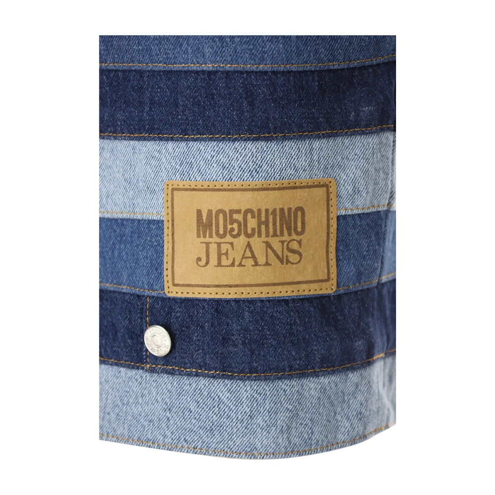 Moschino Multicolor Patchwork Denim Jurk Multicolor Dames