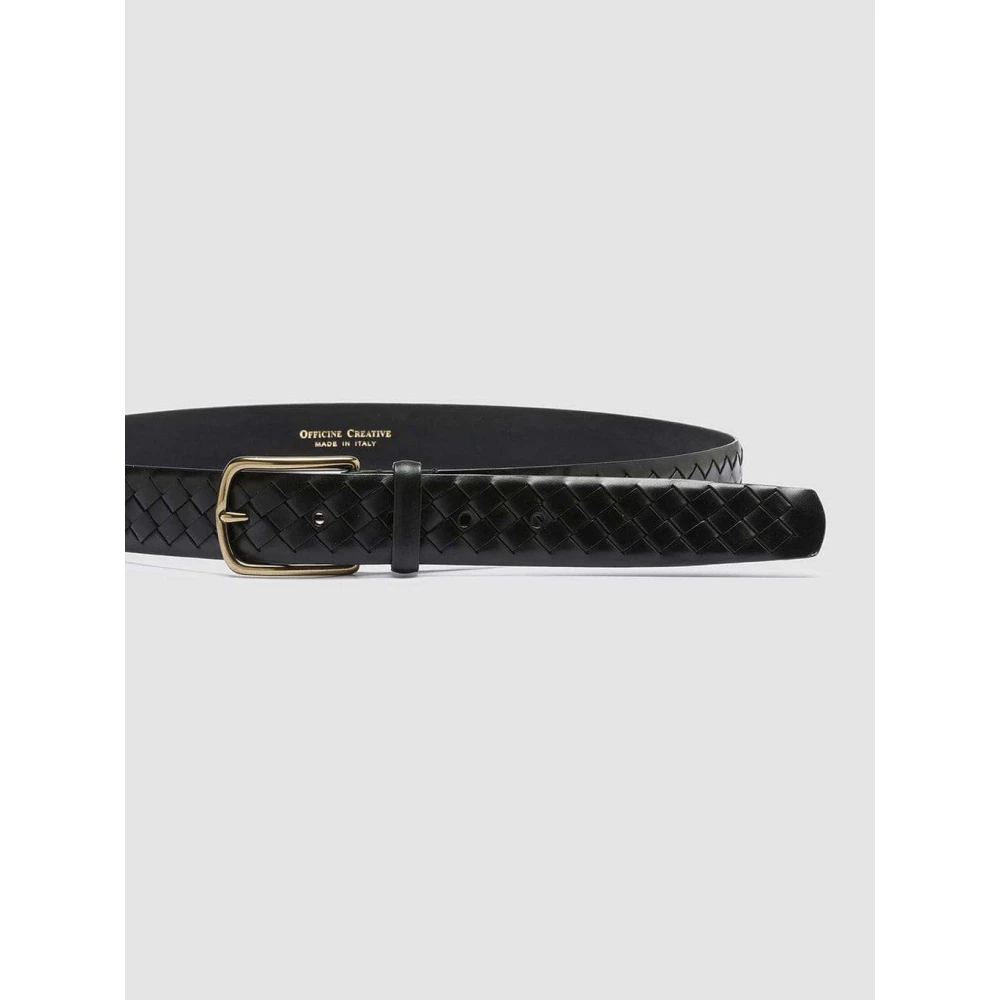 Officine Creative Stijlvolle leren riem voor mannen Black Heren