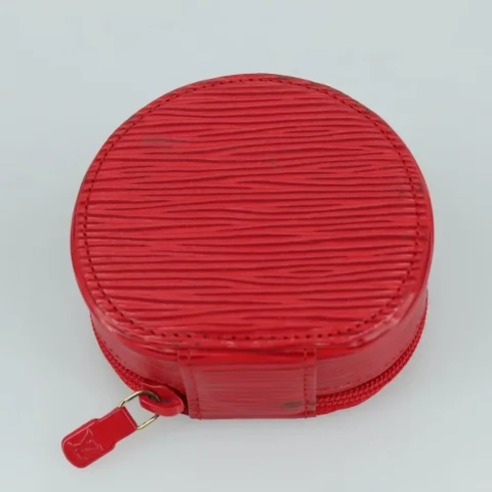 Louis Vuitton Vintage Pre-owned Leather pouches Red Dames