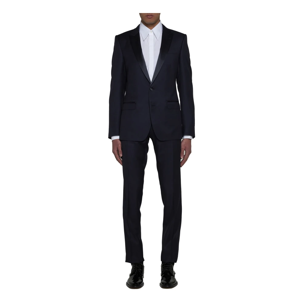 Dolce & Gabbana Elegante Jurken Set Blue Heren