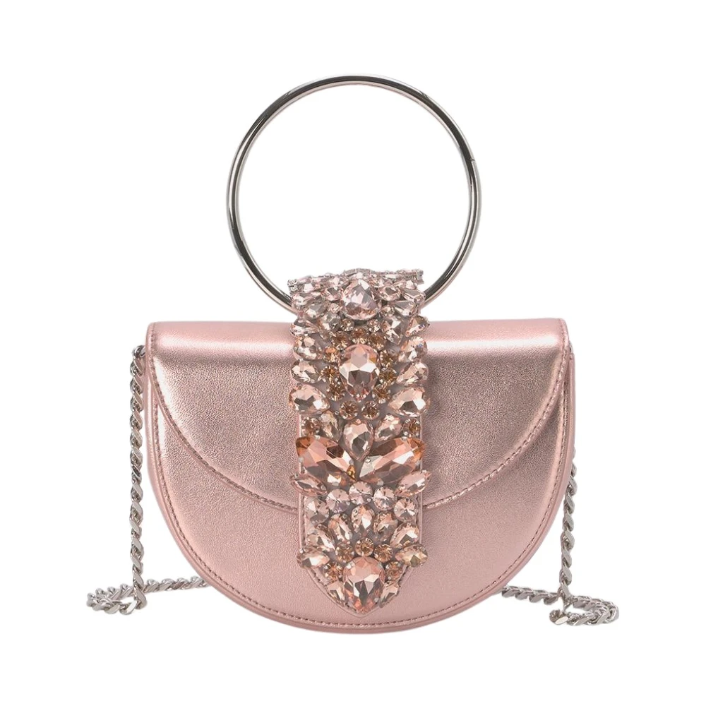 Alma en Pena Moon Flap Clutch Tas Pink Dames