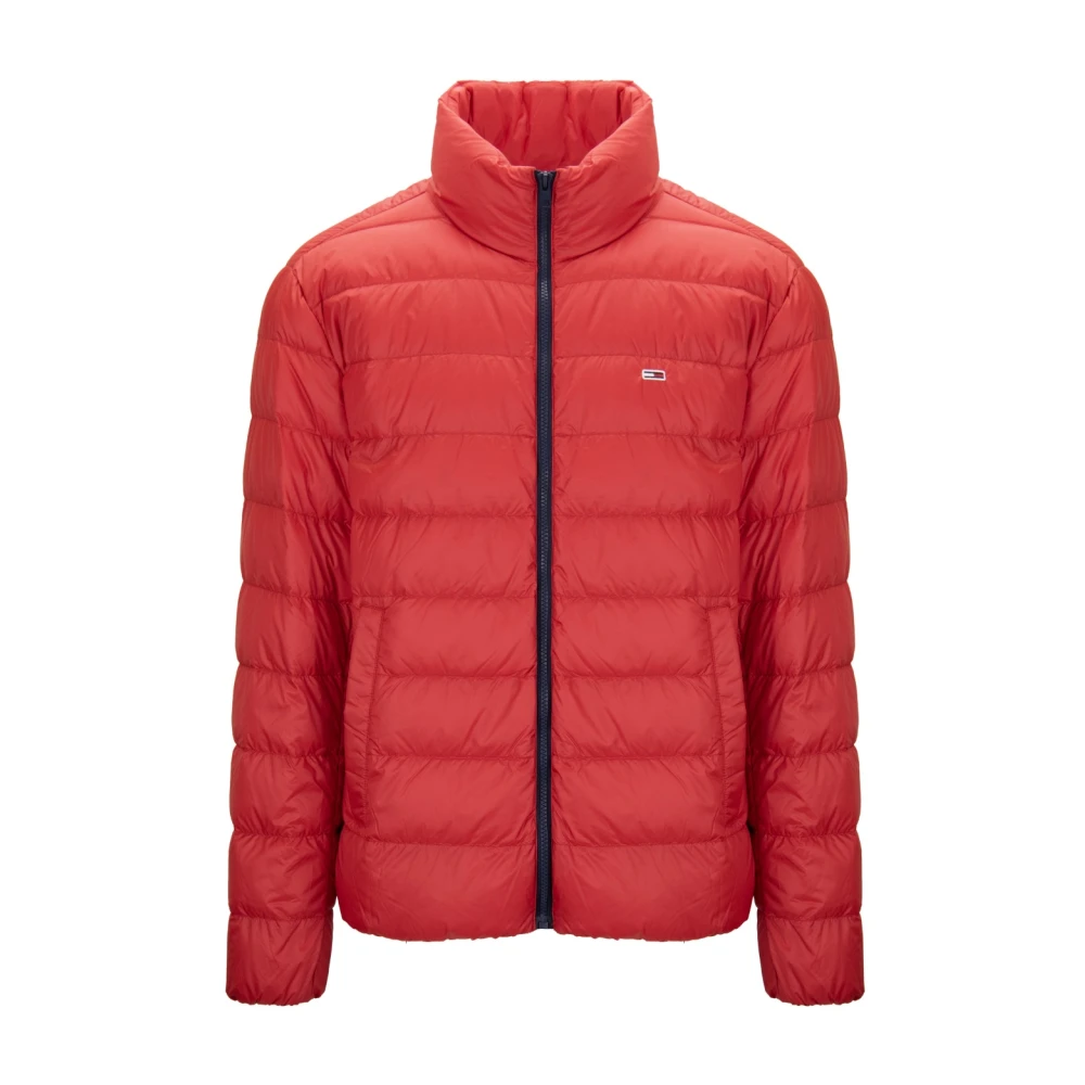 Tommy Hilfiger Men's Red Winter Jackets, L, Hooded Jacket