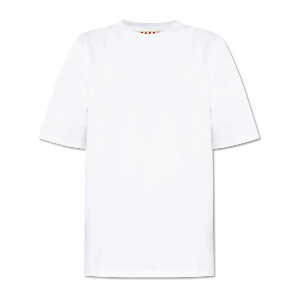 Marni Hombre Blanco - Camiseta Con Logo - Tops - L