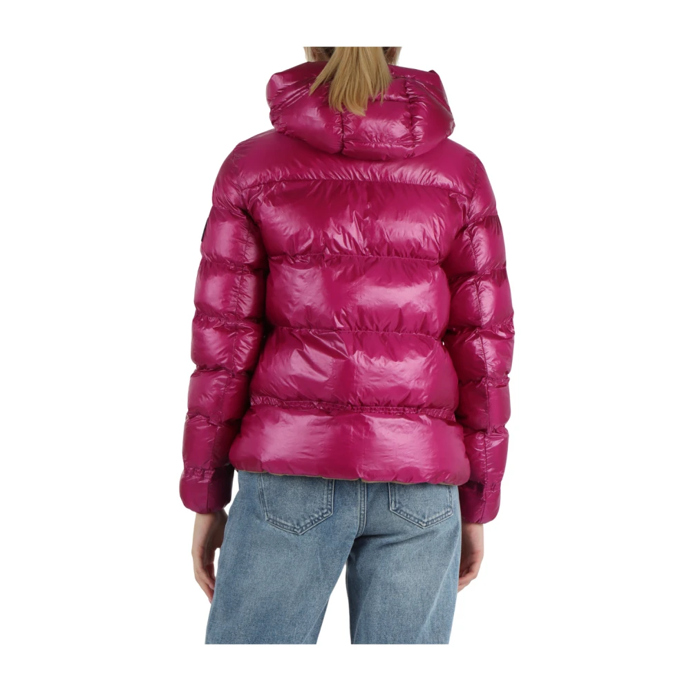 Dekker Gewatteerde jas met capuchon Purple Dames