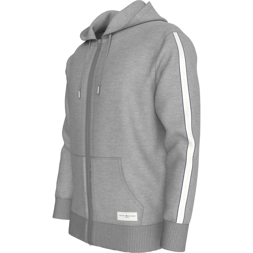 Tommy Hilfiger Elegant Zip Sweater Grey Gray Heren