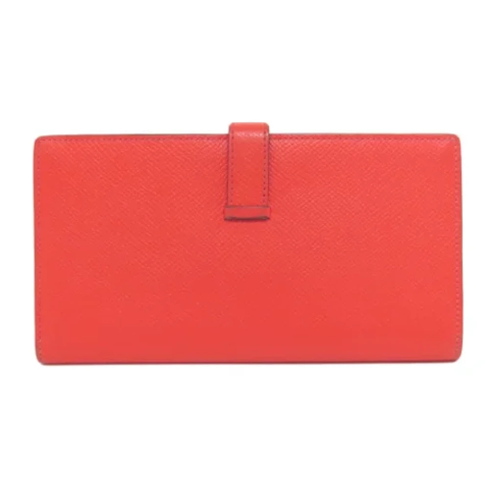 Hermès Vintage Pre-owned Leather wallets Red Dames