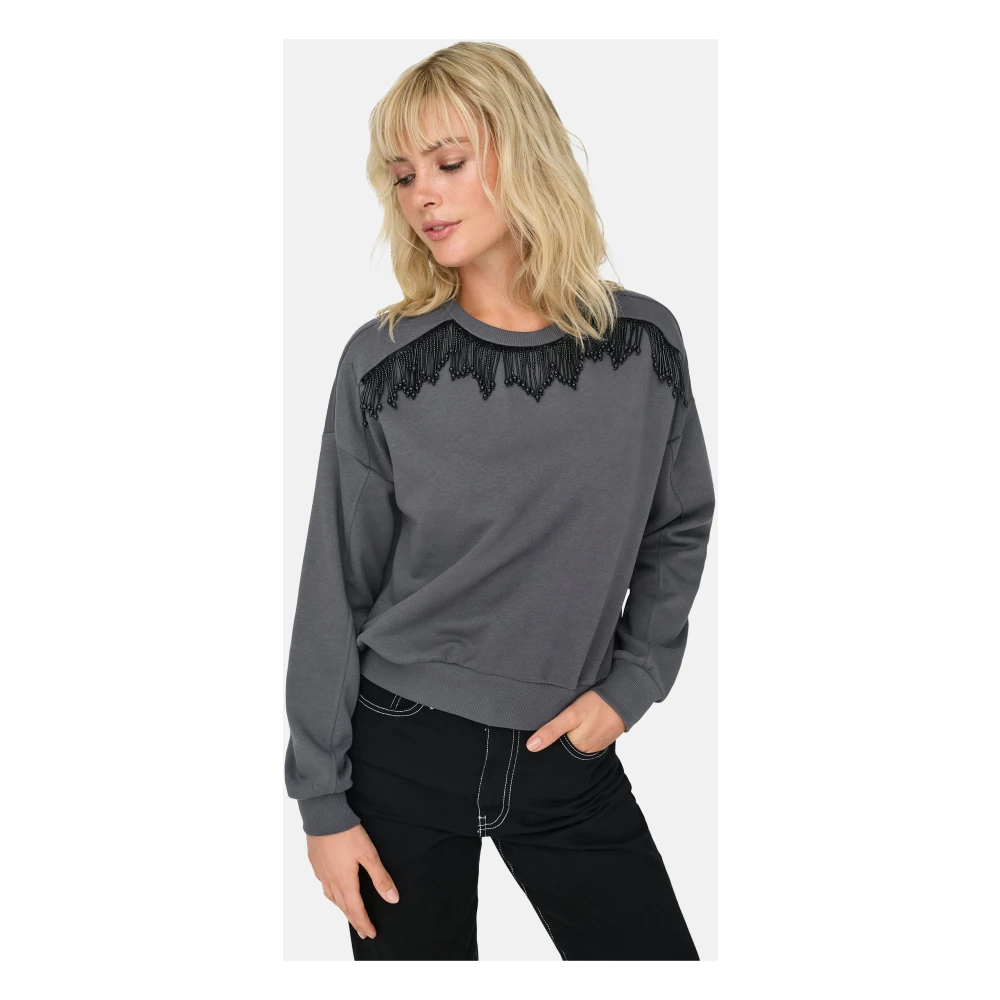 Only Stijlvolle Sweater voor Mannen en Vrouwen Gray Dames
