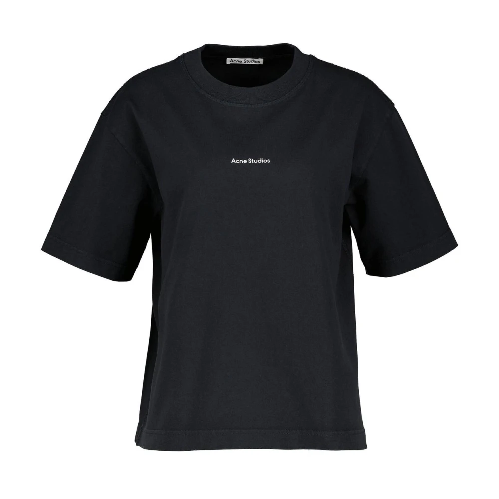 Acne Studios Klassiek Katoenen T-shirt Black Dames