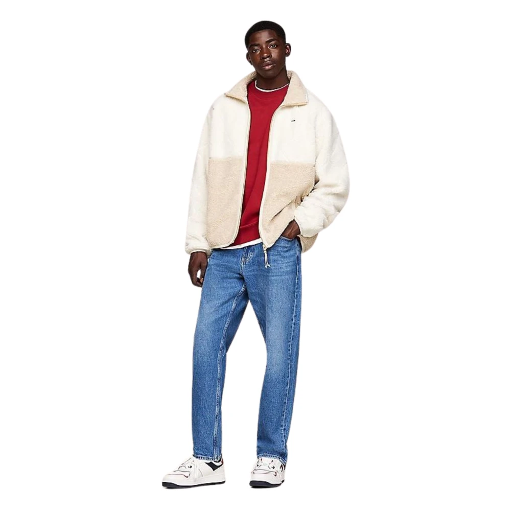 Tommy Hilfiger Kleur Blok Sherpa Jas Beige Heren