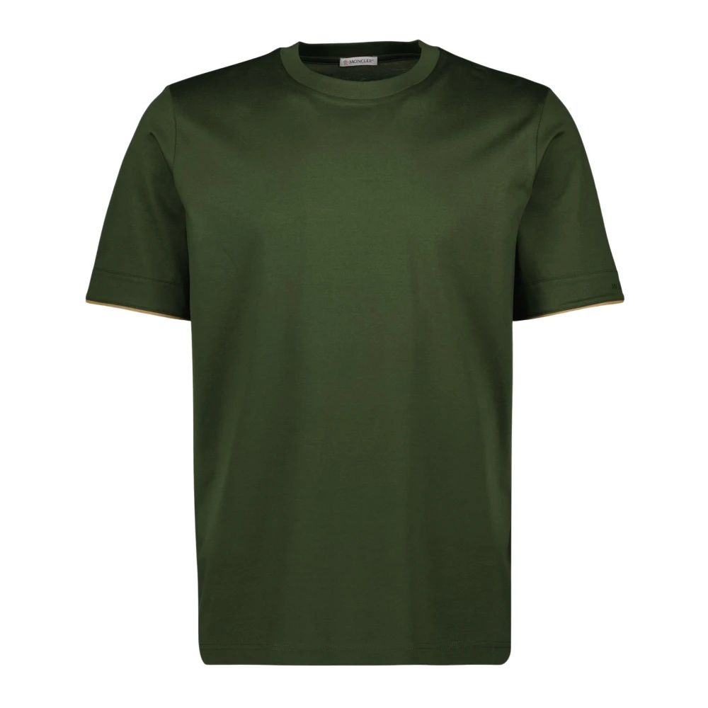 Moncler Mannelijk Groente Tops Heren, Groen, S, Katoen, T-Shirts