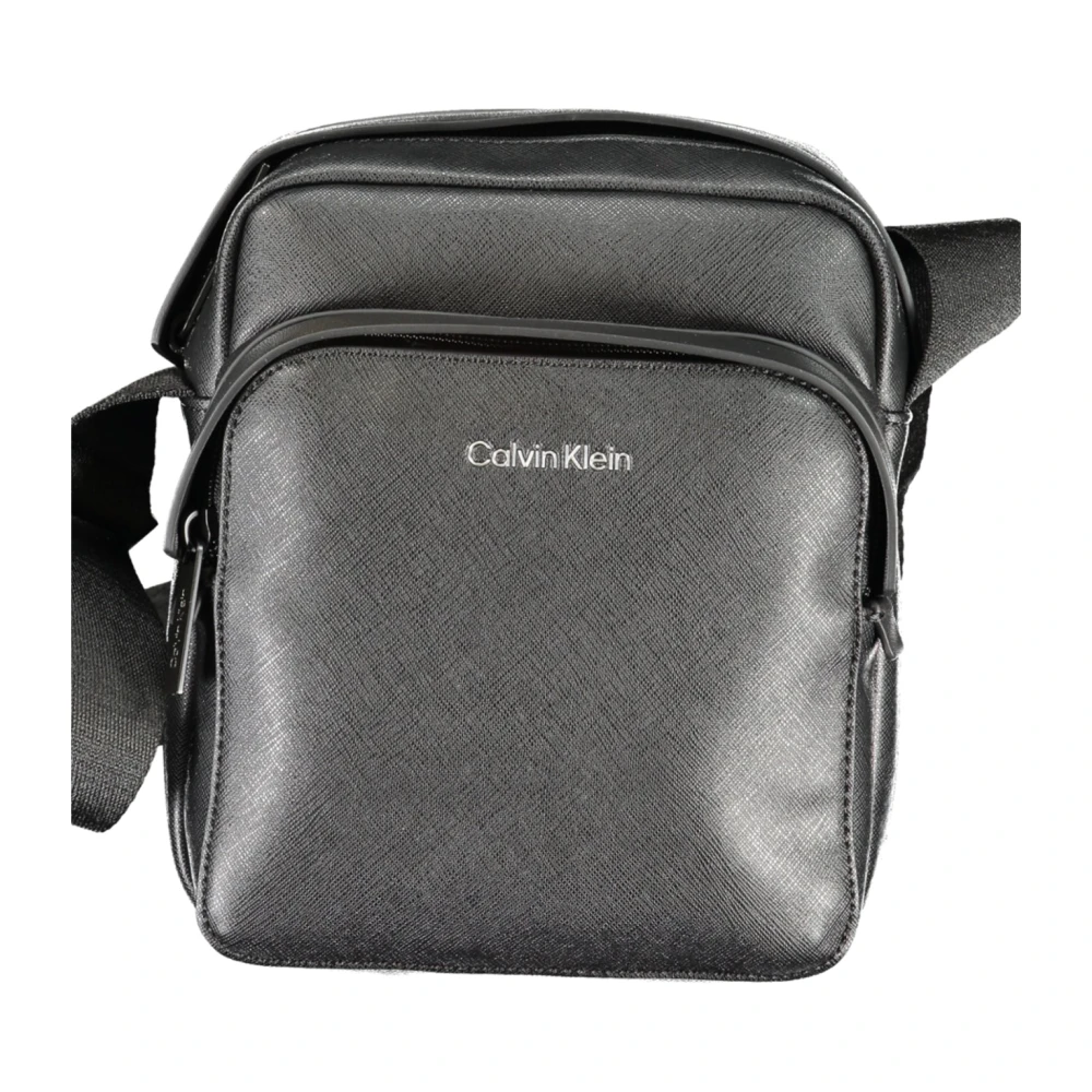 Calvin Klein Zwarte Heren Schoudertas met Rits Black Heren