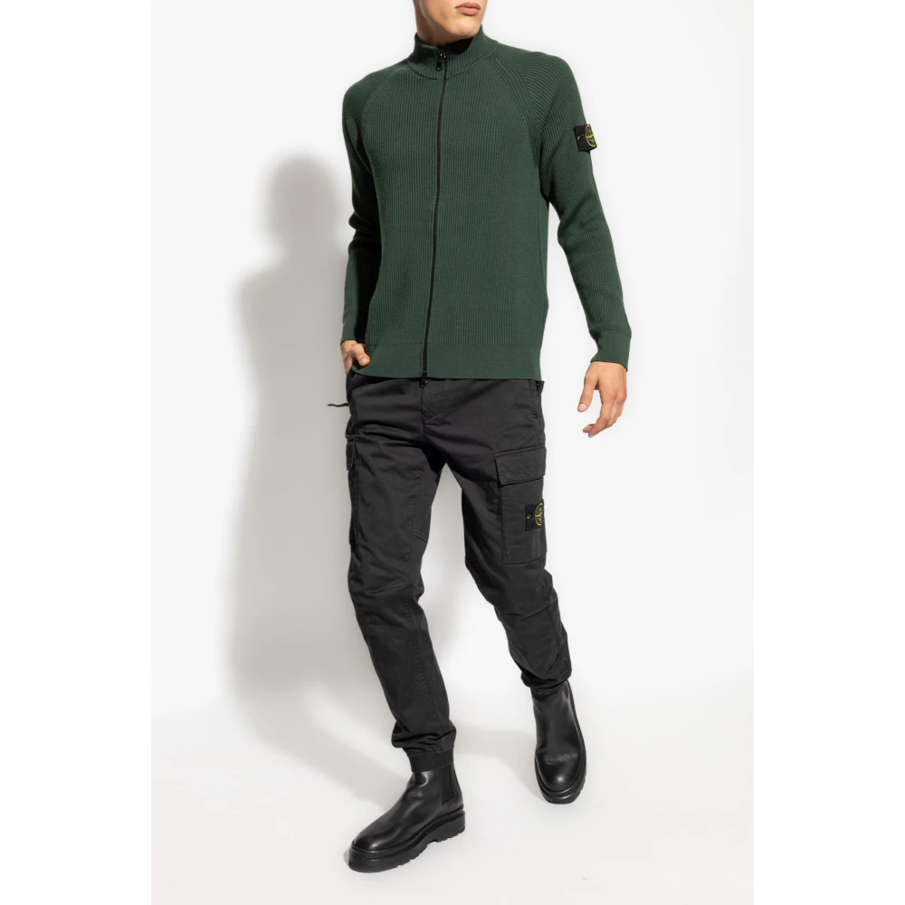 Stone Island Wollen Vest Green Heren