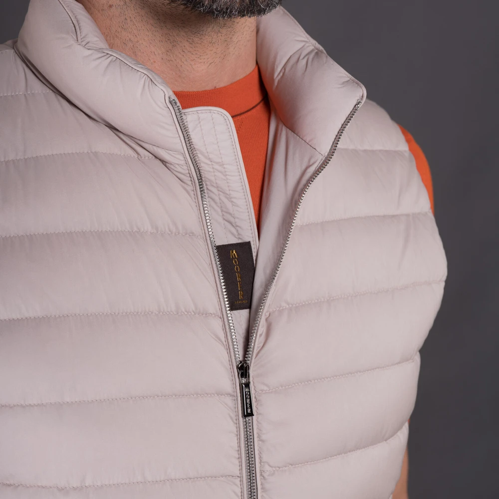 Moorer Ganzendons Gewatteerd Vest Calaf-S3 Orange Heren