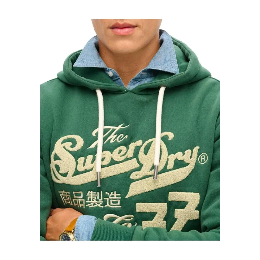Superdry Geborduurde Sweater voor Dagelijks Comfort Green Heren