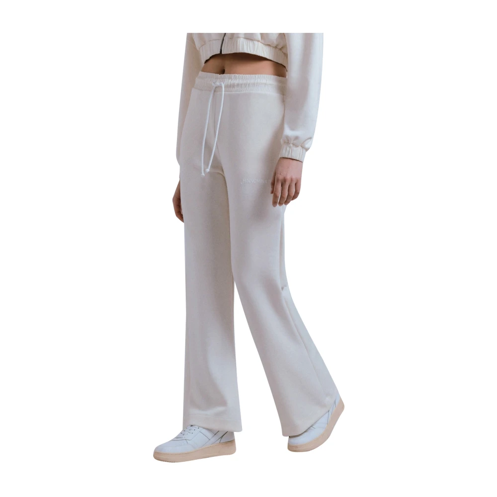 Hinnominate Off White Jogger Broek met Puffy Print Beige Dames
