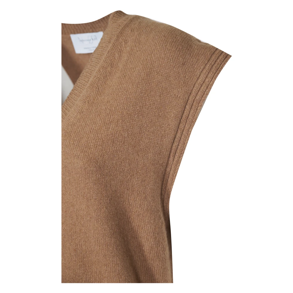 Daniele Fiesoli Bruine Kasjmier Sweater Vest Brown Dames