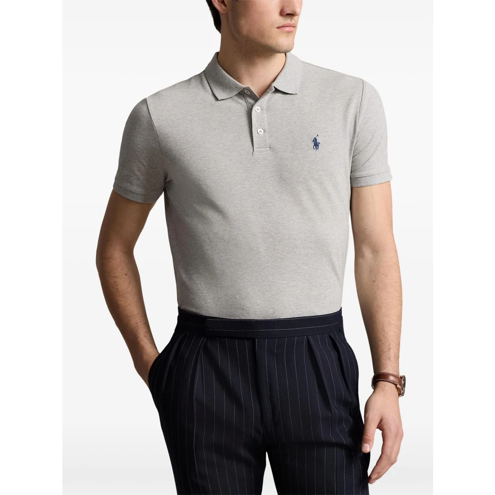 Polo Ralph Lauren Stretch katoenen poloshirt Gray Heren