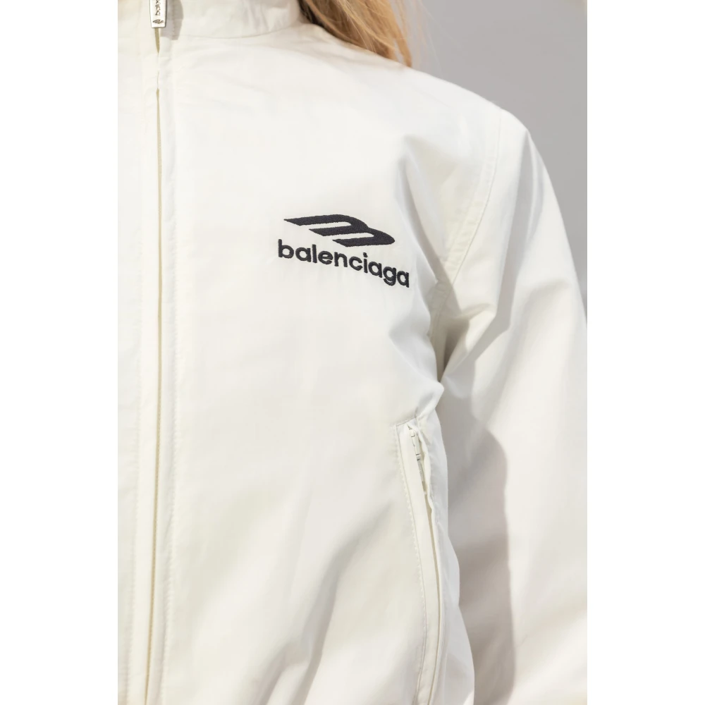 Balenciaga Trainingsjack met logo White Dames